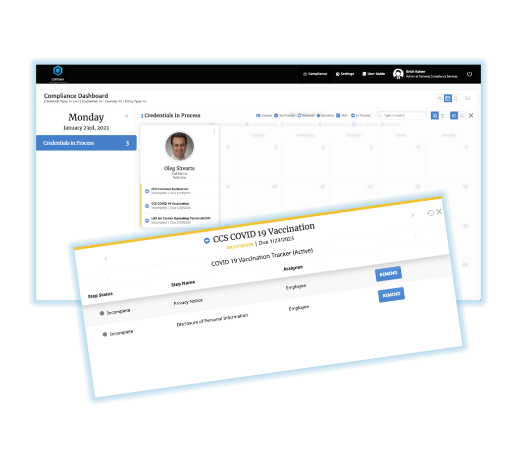 Credential Platform that makes the process of onboarding new credentialed employees quicker and easier with step by step workflows and automated primary source verification.